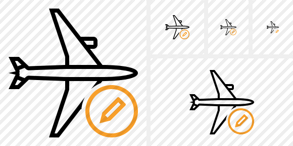 Airplane Horizontal Edit Icon