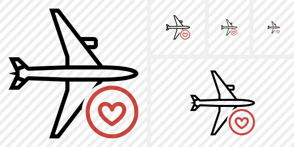 Airplane Horizontal Favorites Icon