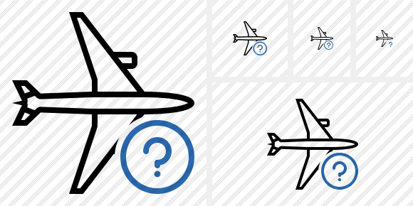 Airplane Horizontal Help Icon