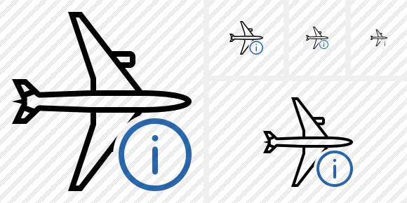 Airplane Horizontal Information Icon