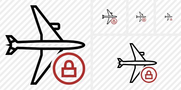 Airplane Horizontal Lock Icon