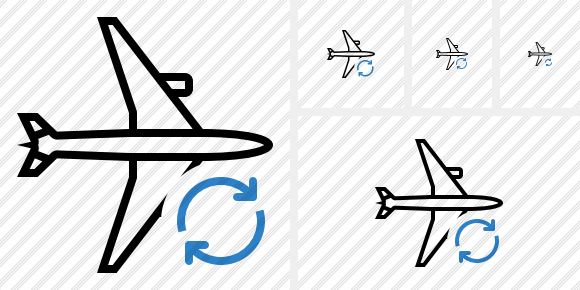 Airplane Horizontal Refresh Icon