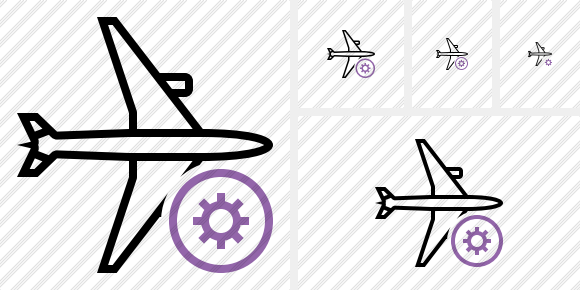 Airplane Horizontal Settings Icon