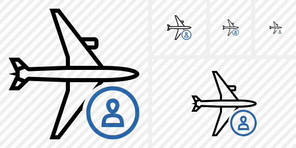 Airplane Horizontal User Icon