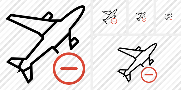 Airplane Remove Icon