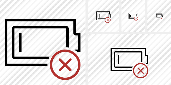 Battery Empty Cancel Icon