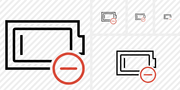 Battery Empty Remove Icon