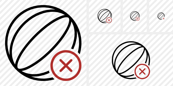 Beach Ball Cancel Icon