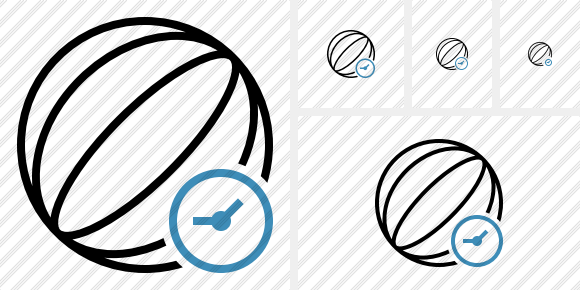 Beach Ball Clock Icon