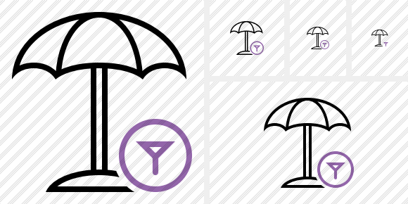 Beach Umbrella Filter Icon