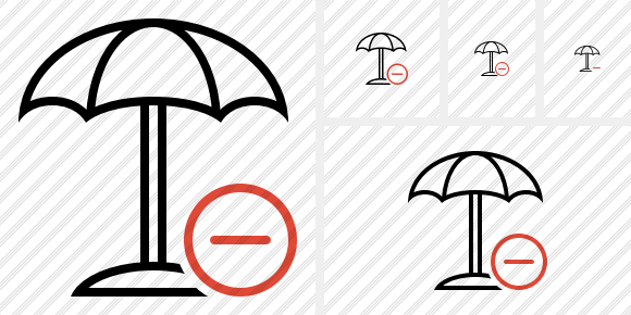 Beach Umbrella Remove Icon