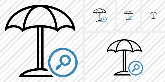 Beach Umbrella Search Icon