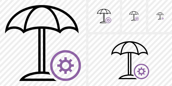 Beach Umbrella Settings Icon