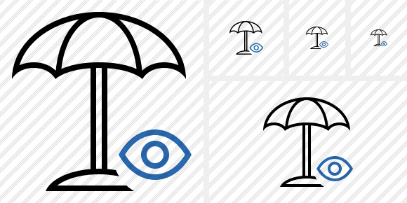 Beach Umbrella View Icon