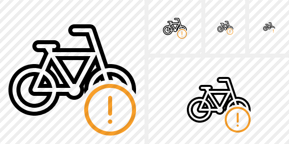 Иконка Велосипед Внимание