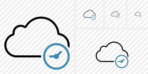 Cloud Clock Icon