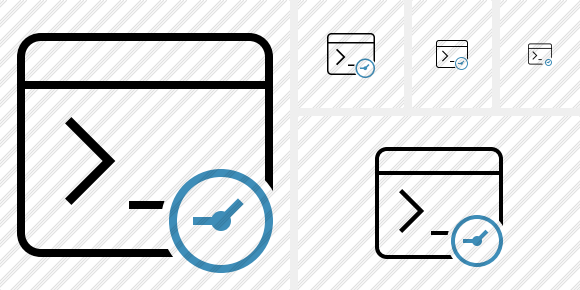 Command Prompt Clock Icon