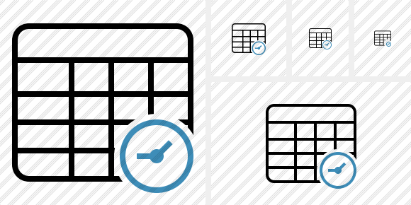 Database Table Clock Icon