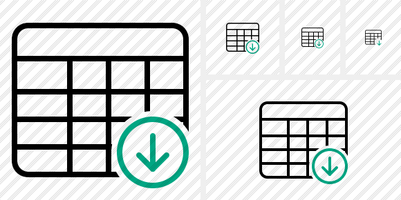 Database Table Download Icon