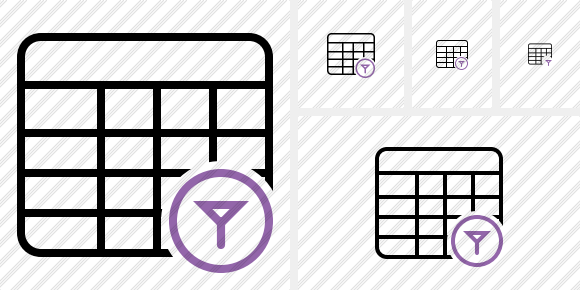 Database Table Filter Icon