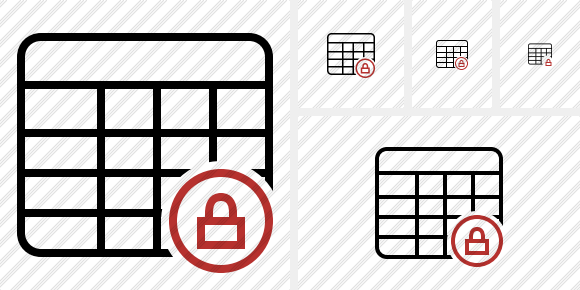 Database Table Lock Icon