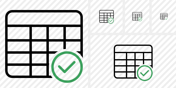 Database Table Ok Icon