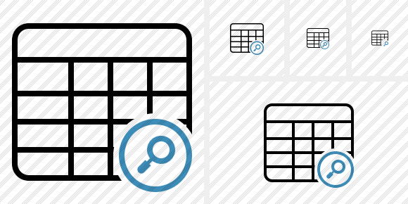 Database Table Search Icon