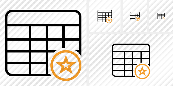 Database Table Star Icon