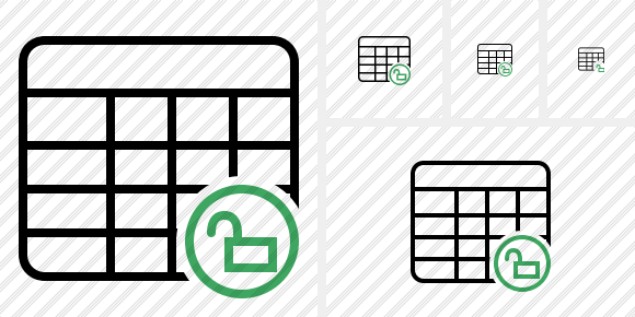 Database Table Unlock Icon