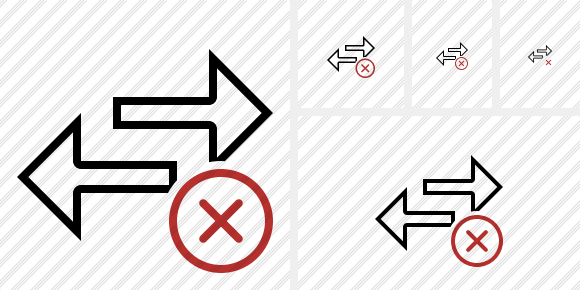 Exchange Horizontal Cancel Icon
