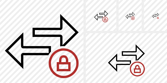 Exchange Horizontal Lock Icon