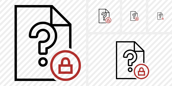File Help Lock Icon