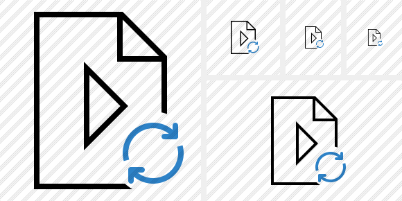 File Movie Refresh Icon