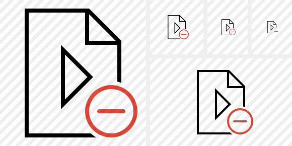 File Movie Remove Icon