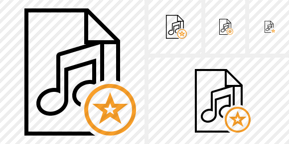 File Music Star Icon