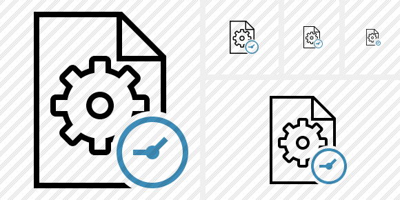 File Settings Clock Icon