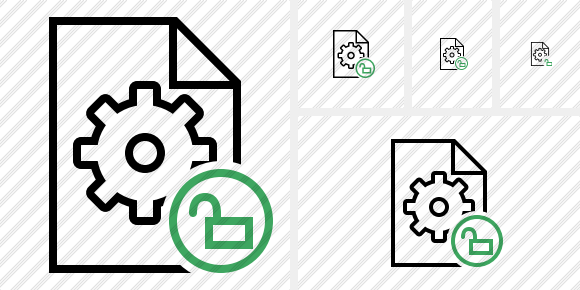 File Settings Unlock Icon