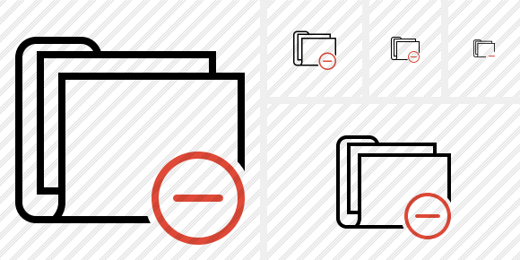 Folder Documents Remove Icon