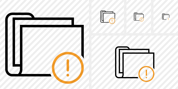 Folder Documents Warning Icon