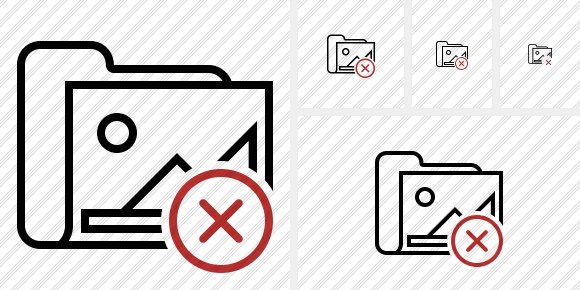 Folder Gallery Cancel Icon