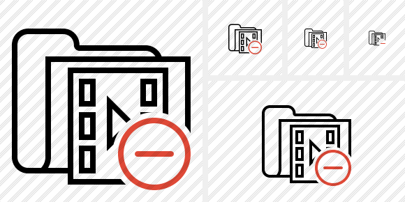 Folder Movie Remove Icon