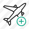 Airplane Add Icon