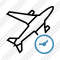 Airplane Clock Icon