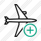 Airplane Horizontal Add Icon