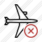 Airplane Horizontal Cancel Icon