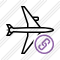Airplane Horizontal Link Icon