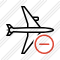 Airplane Horizontal Remove Icon