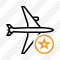 Airplane Horizontal Star Icon