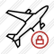 Airplane Lock Icon