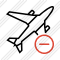 Airplane Remove Icon